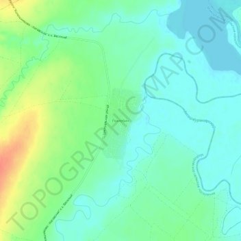 Pokhlebin topographic map, elevation, terrain