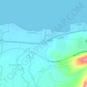 Bhinar topographic map, elevation, terrain