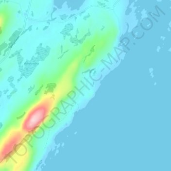 Sørkjul topographic map, elevation, terrain