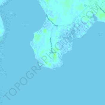 Sealevel topographic map, elevation, terrain
