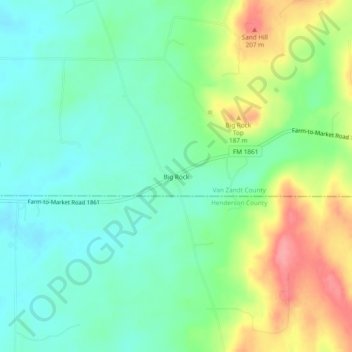 Big Rock topographic map, elevation, terrain