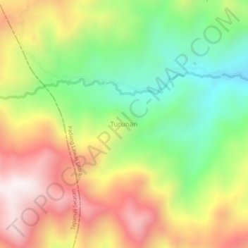 Turunan topographic map, elevation, terrain