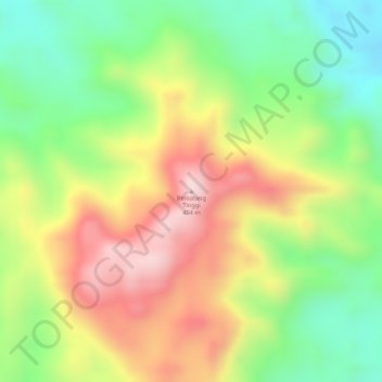 Pematang Tinggi topographic map, elevation, terrain