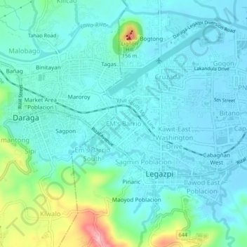 EM's Barrio topographic map, elevation, terrain