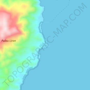 Ustutun topographic map, elevation, terrain