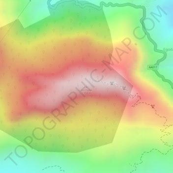 Gongala topographic map, elevation, terrain