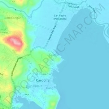 Calahan topographic map, elevation, terrain