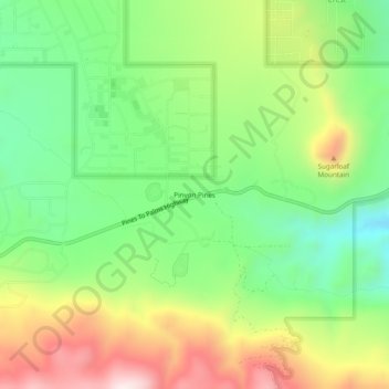 Pinyon Pines topographic map, elevation, terrain