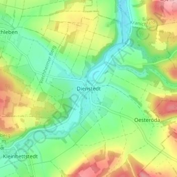 Dienstedt topographic map, elevation, terrain