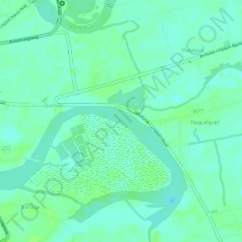 Limahong Channel topographic map, elevation, terrain