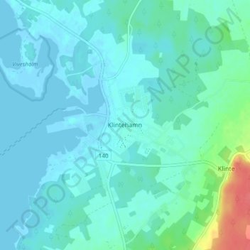 Klintehamn topographic map, elevation, terrain