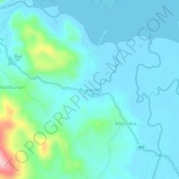Buyabod topographic map, elevation, terrain