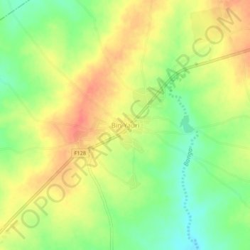 Bin Yauri topographic map, elevation, terrain