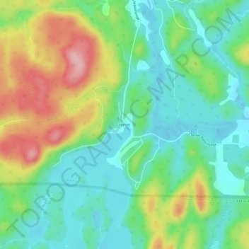 Vernet topographic map, elevation, terrain