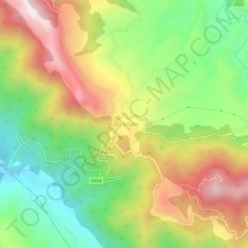 Ram Shahr topographic map, elevation, terrain