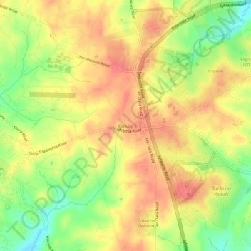 Glenelg topographic map, elevation, terrain