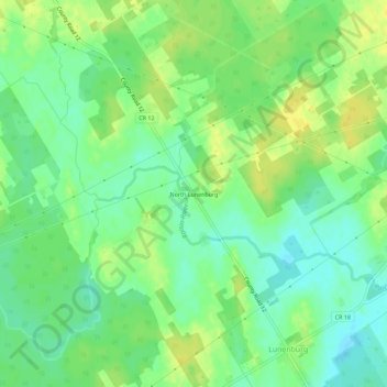 North Lunenburg topographic map, elevation, terrain