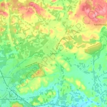 Garson topographic map, elevation, terrain