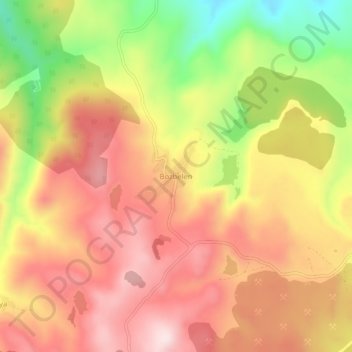 Bozbelen topographic map, elevation, terrain