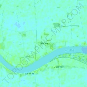 Yokefleet topographic map, elevation, terrain