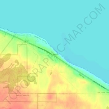 Freedom topographic map, elevation, terrain