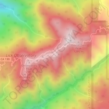 Katzman Automated Imaging Telescope topographic map, elevation, terrain