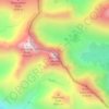 Crestone Needle topographic map, elevation, terrain