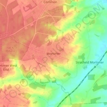 Mortimer topographic map, elevation, terrain