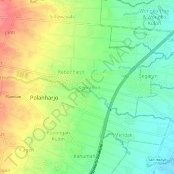 Bitaran topographic map, elevation, terrain