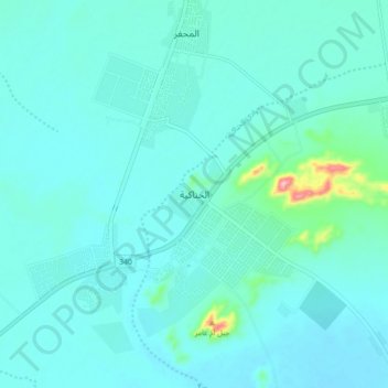 Al Hanakiyah topographic map, elevation, terrain