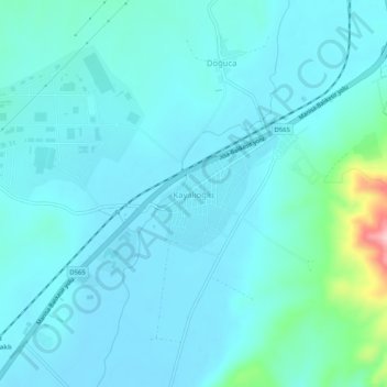 Kayalıoğlu topographic map, elevation, terrain