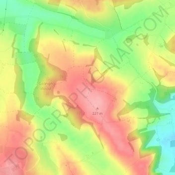 Holtham topographic map, elevation, terrain