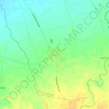 Payao topographic map, elevation, terrain
