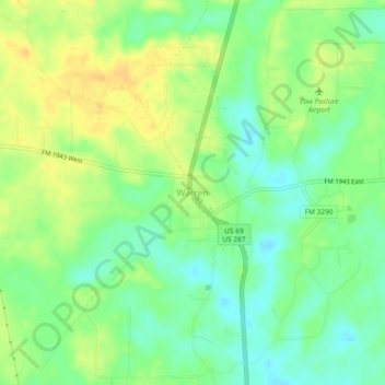 Warren topographic map, elevation, terrain