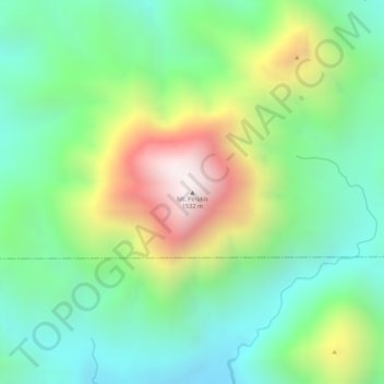 Mt. Pinukis topographic map, elevation, terrain
