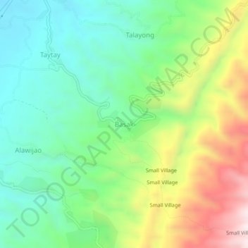 Basak topographic map, elevation, terrain