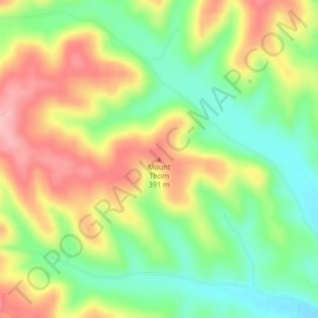 Mount Thom topographic map, elevation, terrain