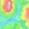 Gruyère topographic map, elevation, terrain