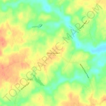 Mount Garland topographic map, elevation, terrain