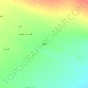 Al Gharah topographic map, elevation, terrain