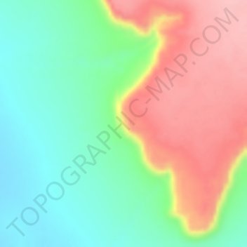 Gaan topographic map, elevation, terrain