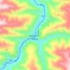 茹龙镇 topographic map, elevation, terrain