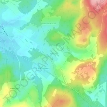 Saint-Igny topographic map, elevation, terrain