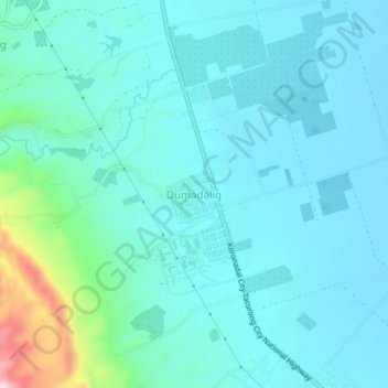 Dumadalig topographic map, elevation, terrain