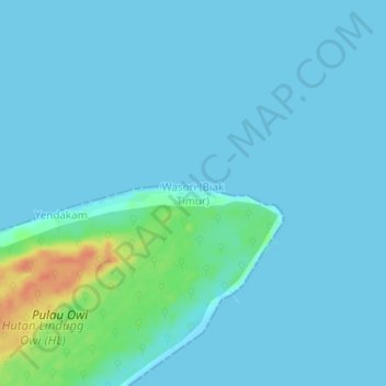 Wasori (Biak Timur) topographic map, elevation, terrain