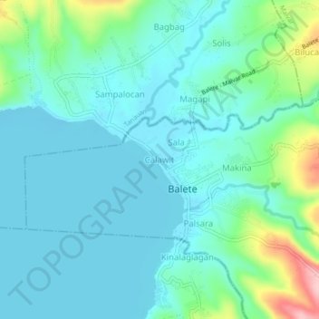 Calawit topographic map, elevation, terrain
