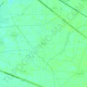Bilga topographic map, elevation, terrain