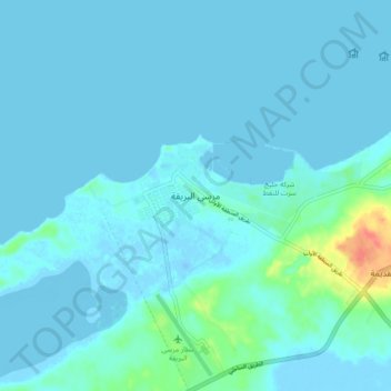 Brega topographic map, elevation, terrain