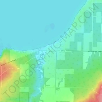 Herbster topographic map, elevation, terrain