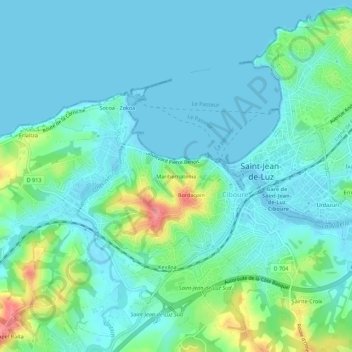 Maribernatenia topographic map, elevation, terrain